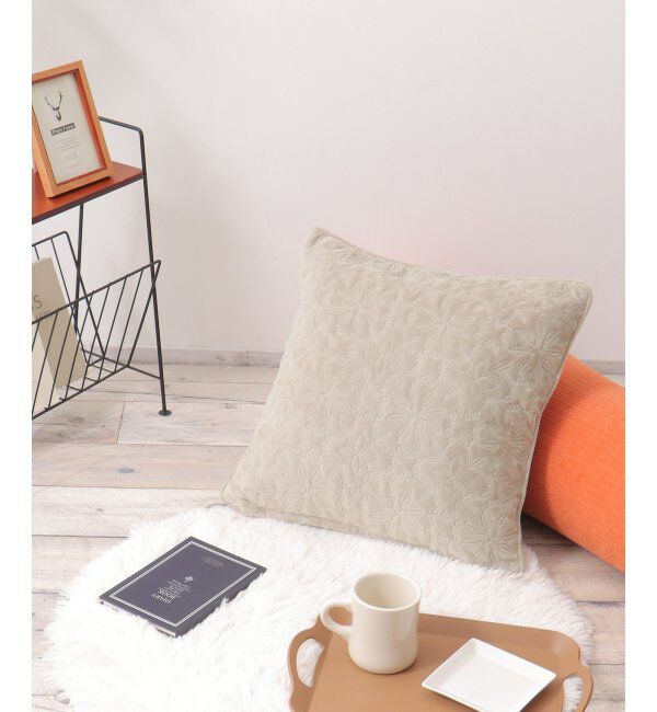 Lbc with Life「パールクッションカバー」|クッション・クッションカバー|グレー