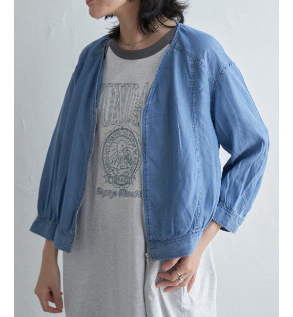 VENCE share style「デニムVネックブルゾン」|その他|