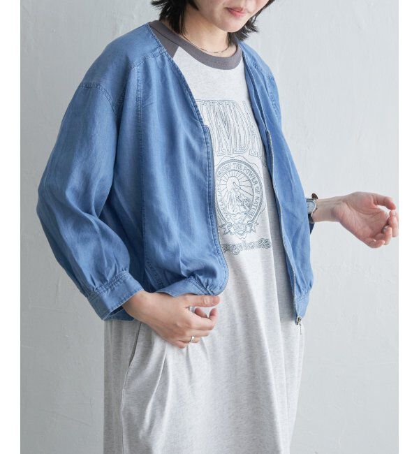 VENCE share style「デニムVネックブルゾン」|その他|