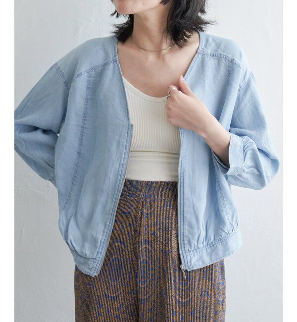 VENCE share style「デニムVネックブルゾン」|その他|