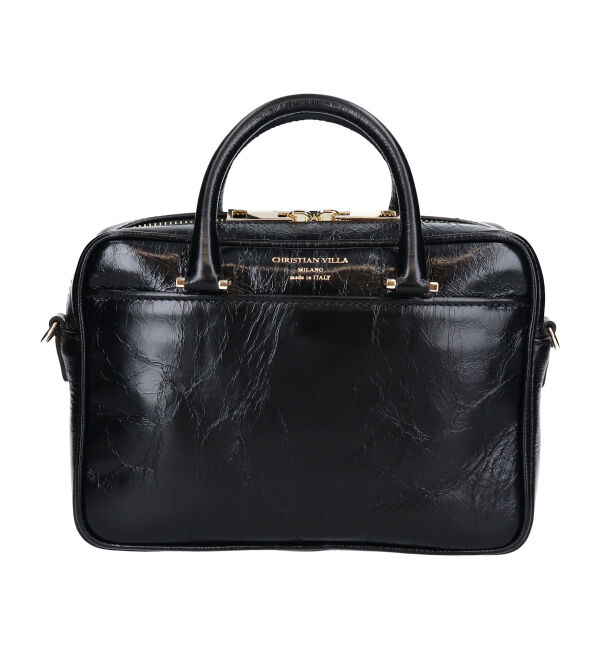 IMPORT SELECT「【CHRISTIAN VILLA】スクエアレザーハンドバッグ(Q56453)」|ハンドバッグ|