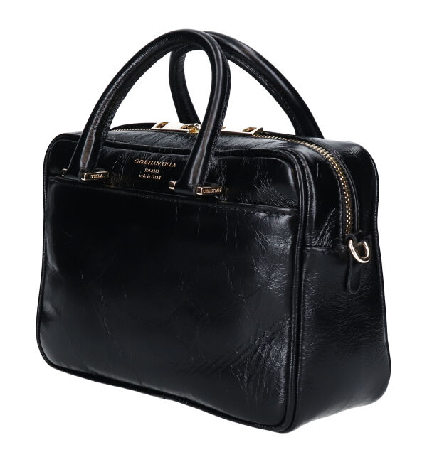 IMPORT SELECT「【CHRISTIAN VILLA】スクエアレザーハンドバッグ(Q56453)」|ハンドバッグ|