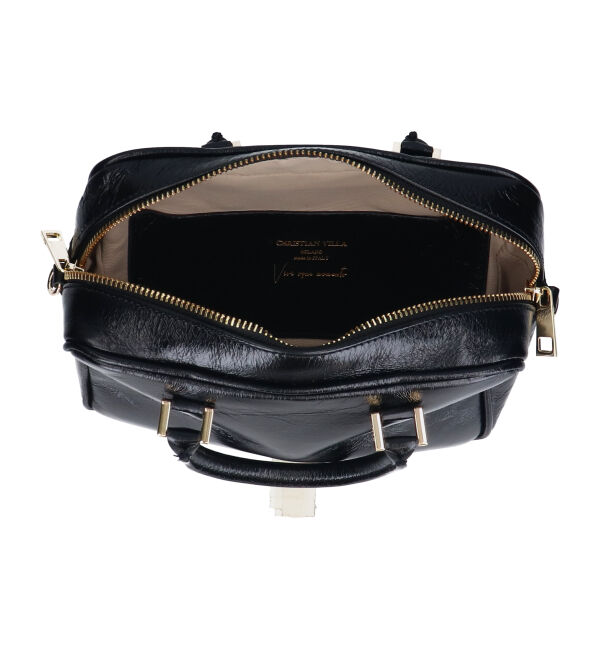 IMPORT SELECT「【CHRISTIAN VILLA】スクエアレザーハンドバッグ(Q56453)」|ハンドバッグ|