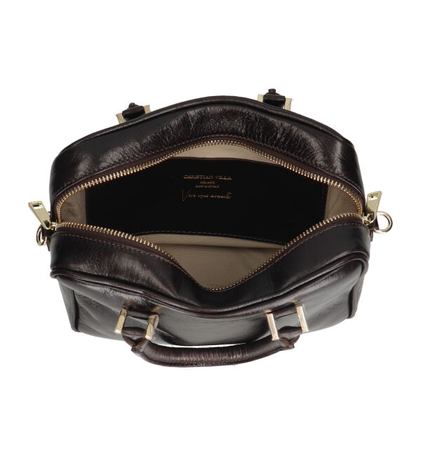 IMPORT SELECT「【CHRISTIAN VILLA】スクエアレザーハンドバッグ(Q56453)」|ハンドバッグ|