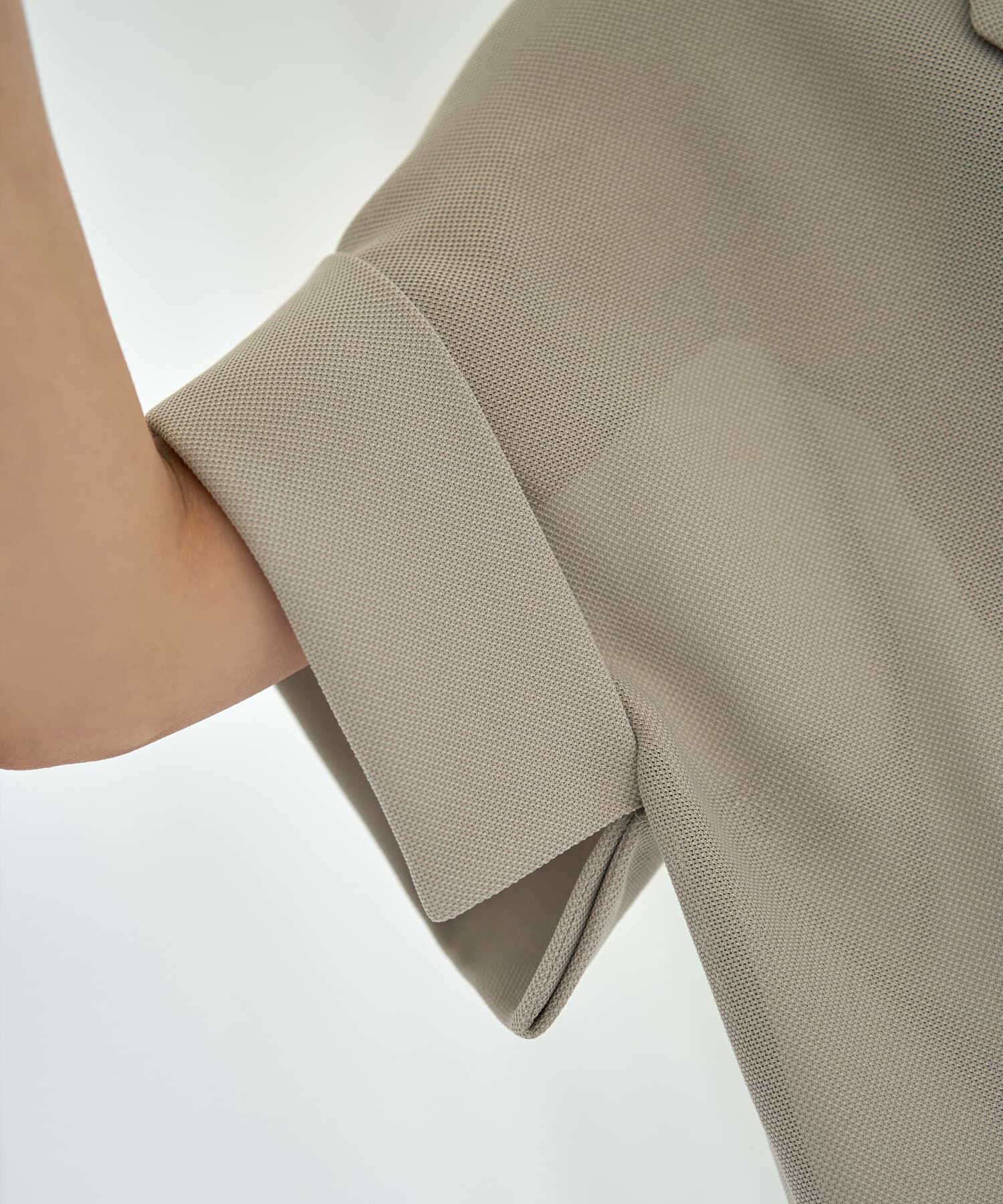 STYLE DELI「メッシュ生地の袖口折り返しジャケット」|テーラードジャケット|