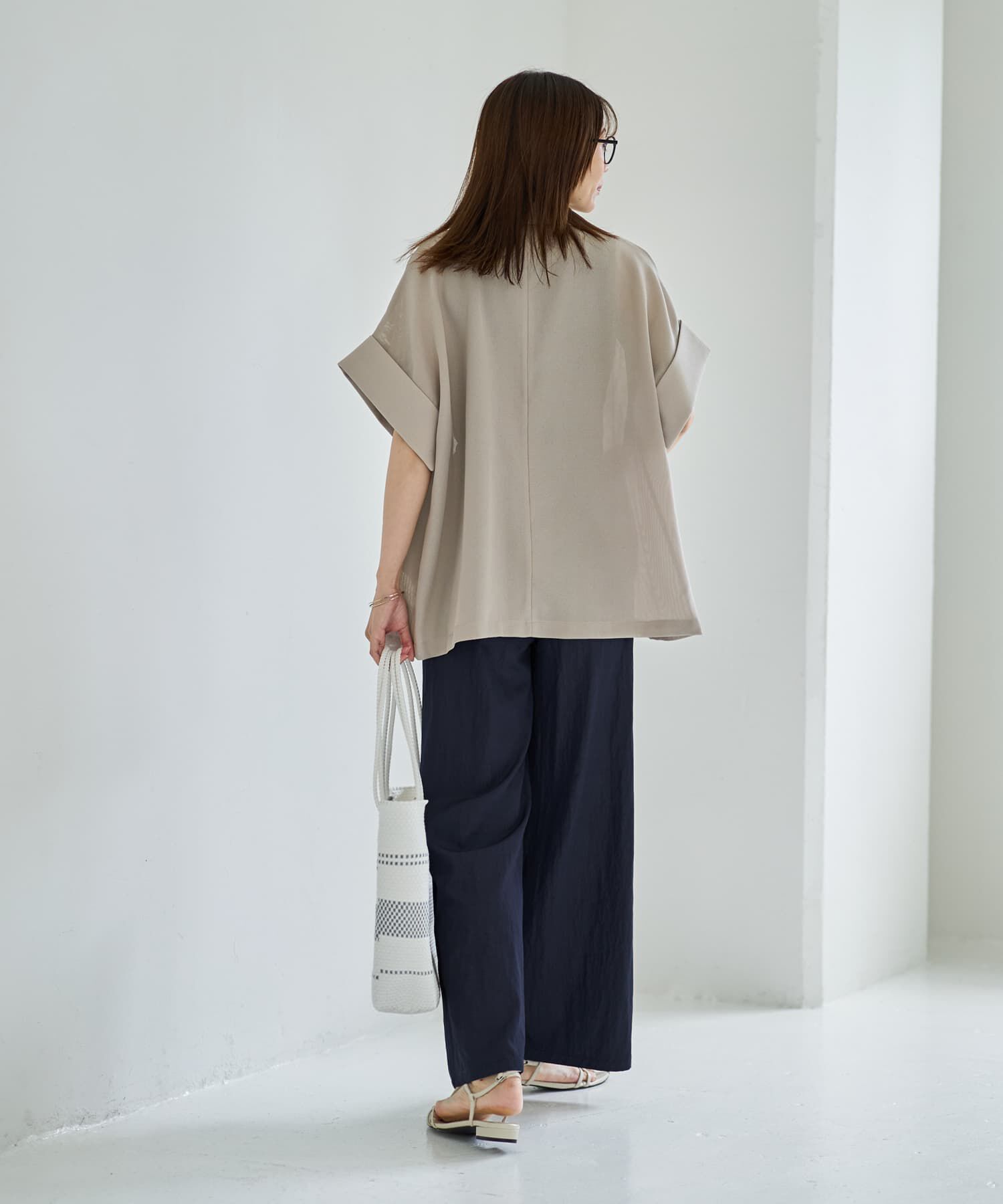 STYLE DELI「メッシュ生地の袖口折り返しジャケット」|テーラードジャケット|