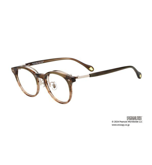  「ボストン型 跳ね上げ式 メガネ | Zoff PEANUTS COLLECTION 4 (リテラリーエース モデル)  レンズ交換券付」|メガネ|