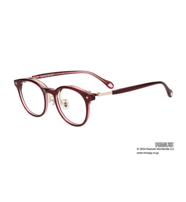  「ボストン型 跳ね上げ式 メガネ | Zoff PEANUTS COLLECTION 4 (リテラリーエース モデル)  レンズ交換券付」|メガネ|