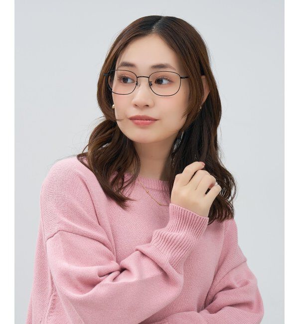  「ウェリントン型 メガネ | 四角 小顔効果 チタン 軽量 メタル 伊達・度付き Zoff  レンズ交換券付」|メガネ|