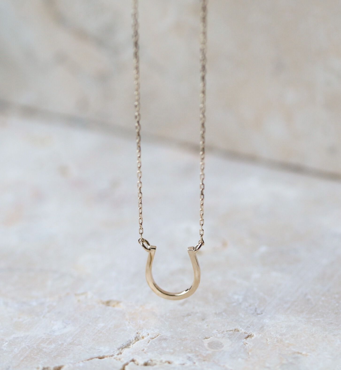  「ゴールド ホースシュー ネックレス | K10YG」|ネックレス|