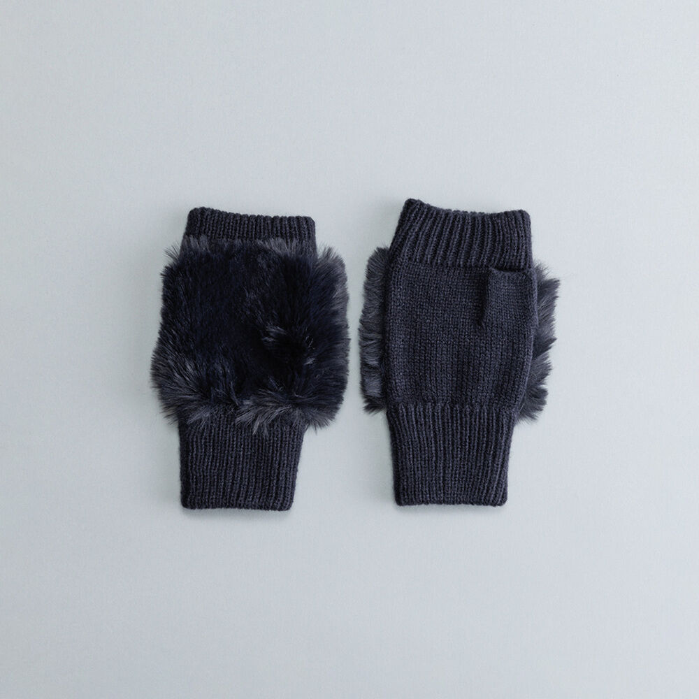 BACKYARD FAMILY「クロダ 手袋 レディース 通販 グローブ 手ぶくろ 指なし ハンドウォーマー ハンドカバー 暖かい」|手袋|ブルー1