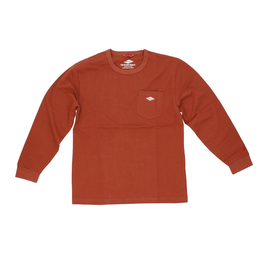 BACKYARD FAMILY「tシャツ 長袖 メンズ 通販 綿100% ブランド BALL 60500 おしゃれ ロンt 無地」|Tシャツ・カットソー|オレンジ1