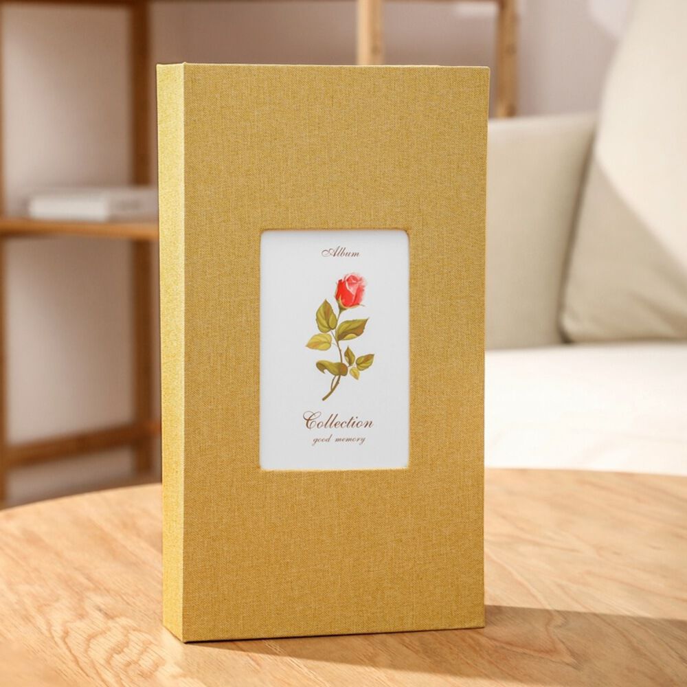 BACKYARD FAMILY「フォトアルバム 300枚 通販 アルバム 写真 フォト 布 表紙 収納 整理 男の子 女の子 子供」|その他|イエロー1