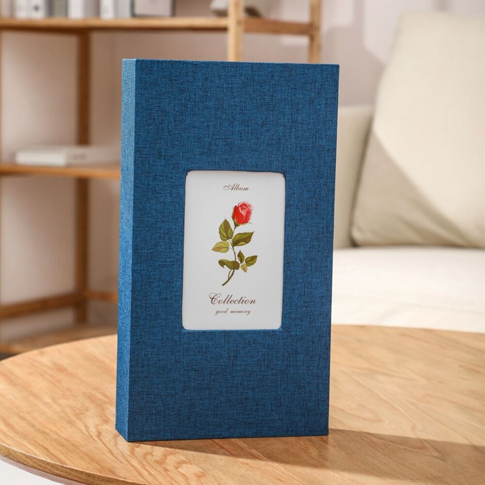 BACKYARD FAMILY「フォトアルバム 300枚 通販 アルバム 写真 フォト 布 表紙 収納 整理 男の子 女の子 子供」|その他|ブルー1