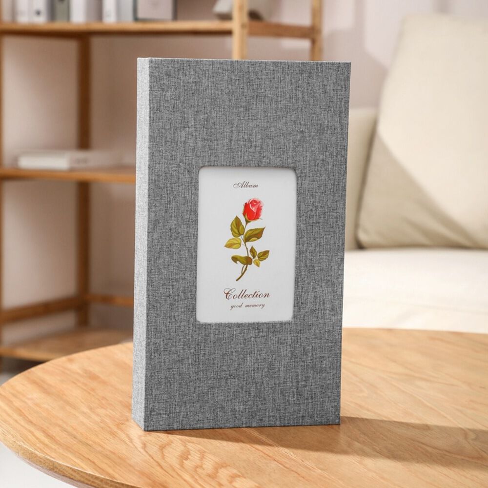 BACKYARD FAMILY「フォトアルバム 300枚 通販 アルバム 写真 フォト 布 表紙 収納 整理 男の子 女の子 子供」|その他|グレー1