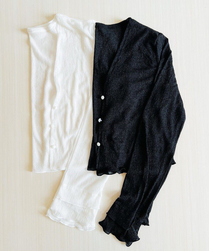 BACKYARD FAMILY「カーディガン レディース ショート丈 通販 シアーカーディガン ボレロ ショートカーディガン」|その他|