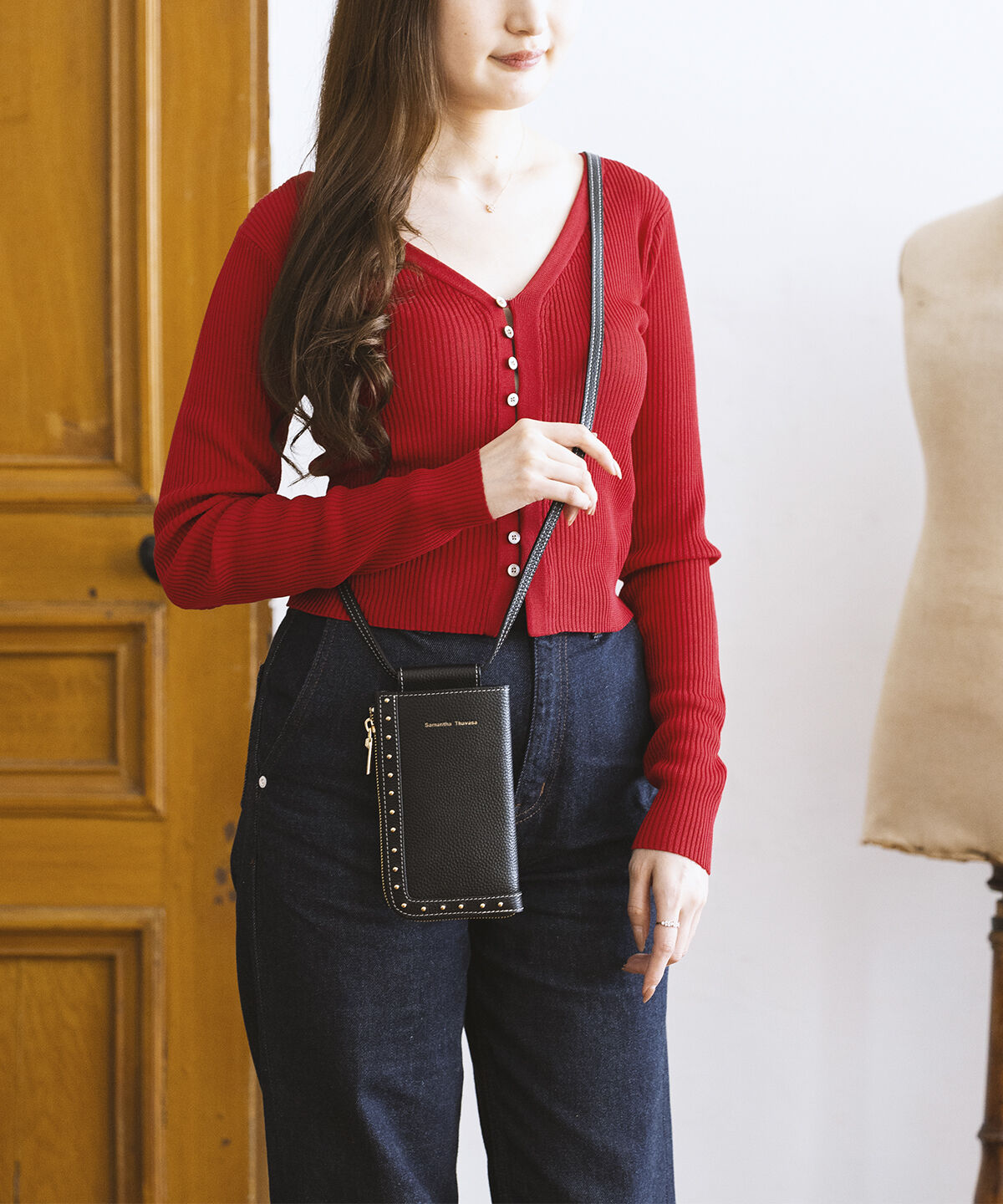 Samantha Thavasa「スタッズデザイン ウォレットショルダー」|ショルダー・メッセンジャー|