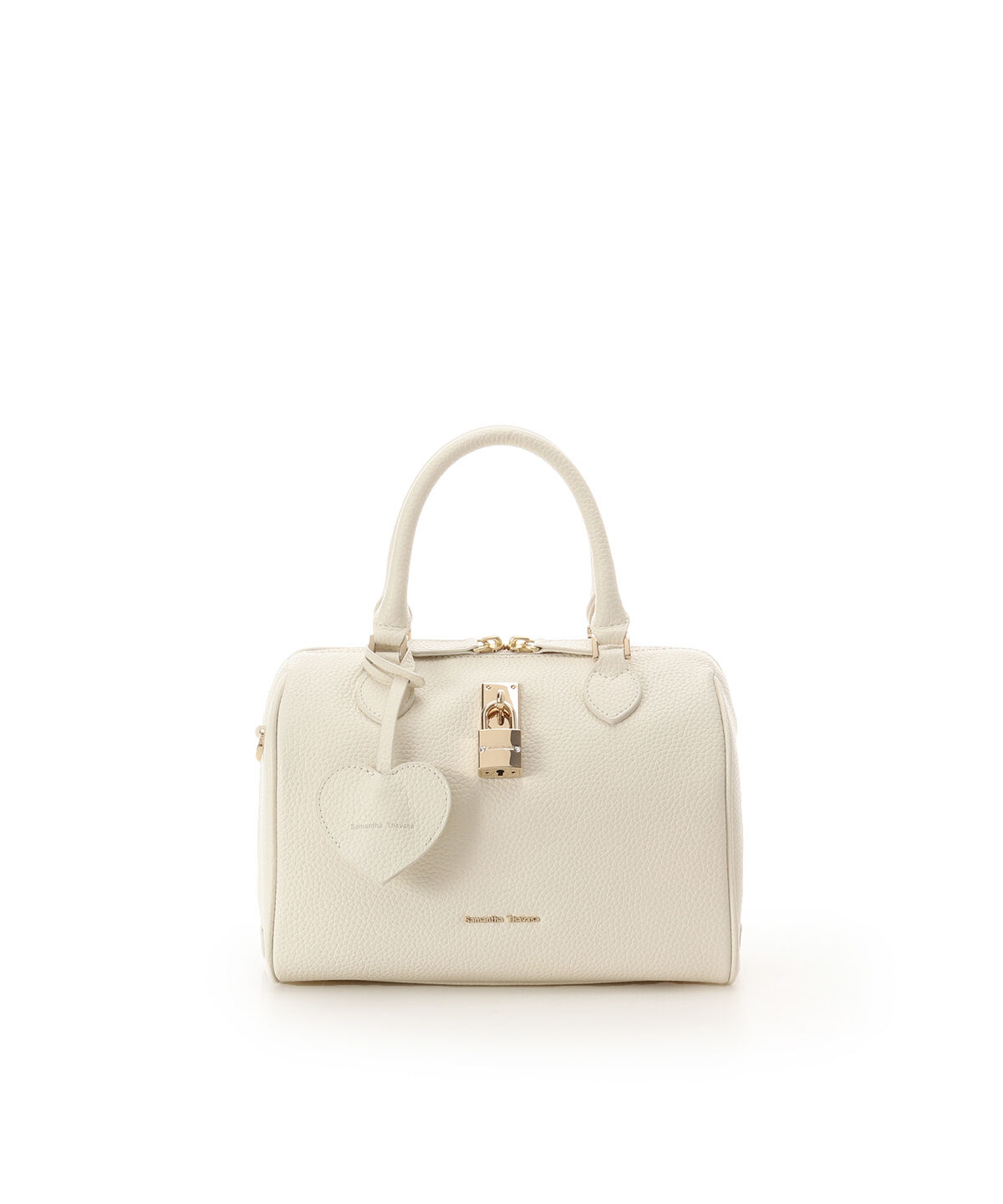 Samantha Thavasa「サマンサ レディ パドロック ボストンバッグ」|ハンドバッグ|オフホワイト