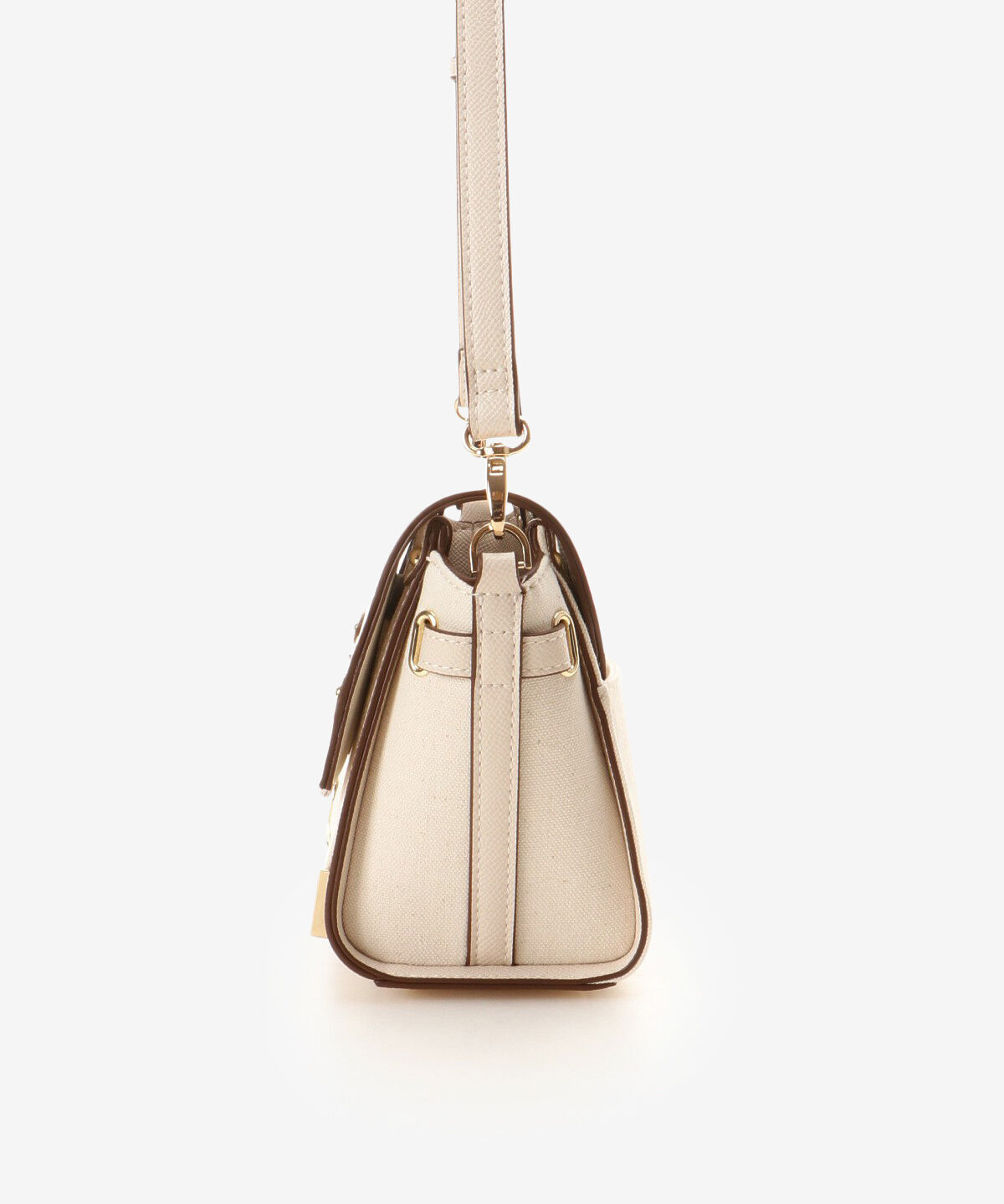 Samantha Vega「バイカラーキャンバスビジューショルダーバッグ」|ショルダー・メッセンジャー|