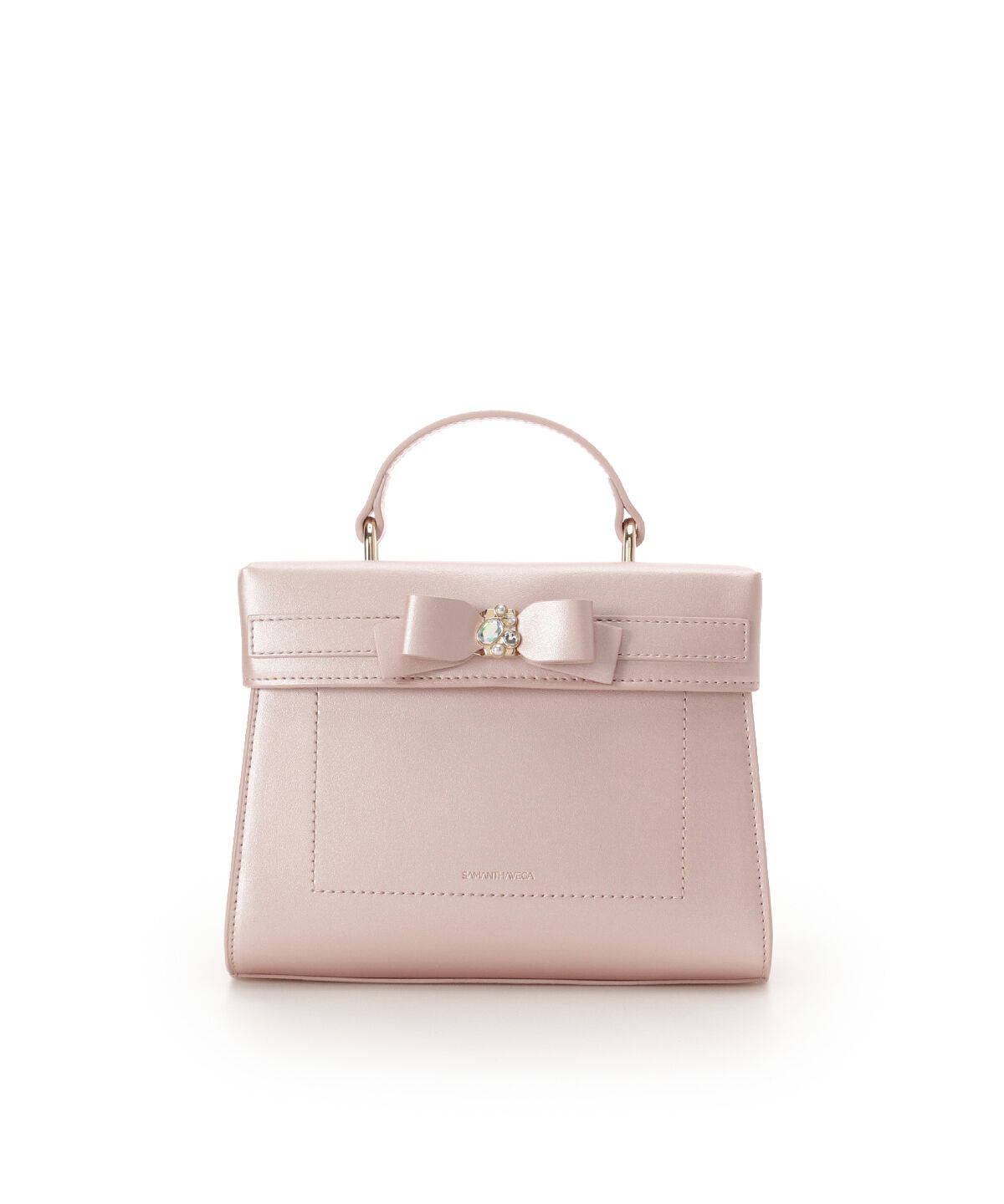 Samantha Vega「[Holiday Collection]パールカラージュエルリボンバニティバッグ」|ショルダー・メッセンジャー|ピンク