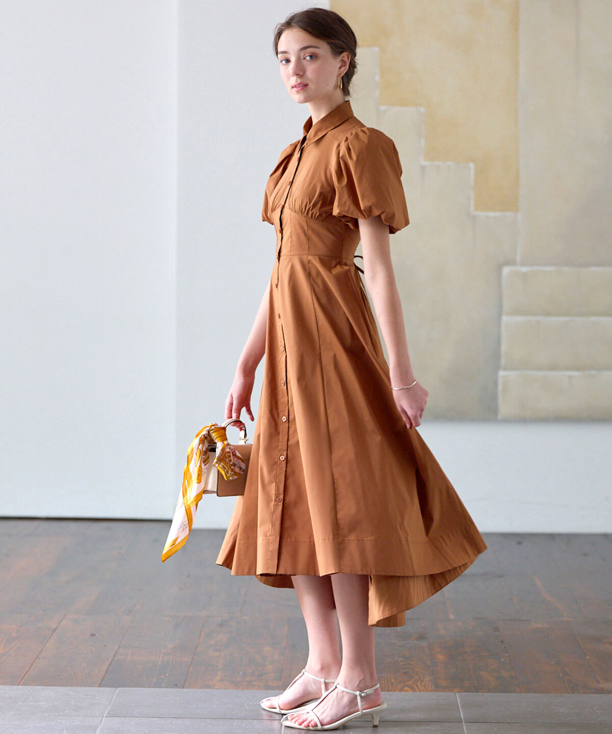 アンドクチュール「コルセットシャツワンピース」|ワンピース|