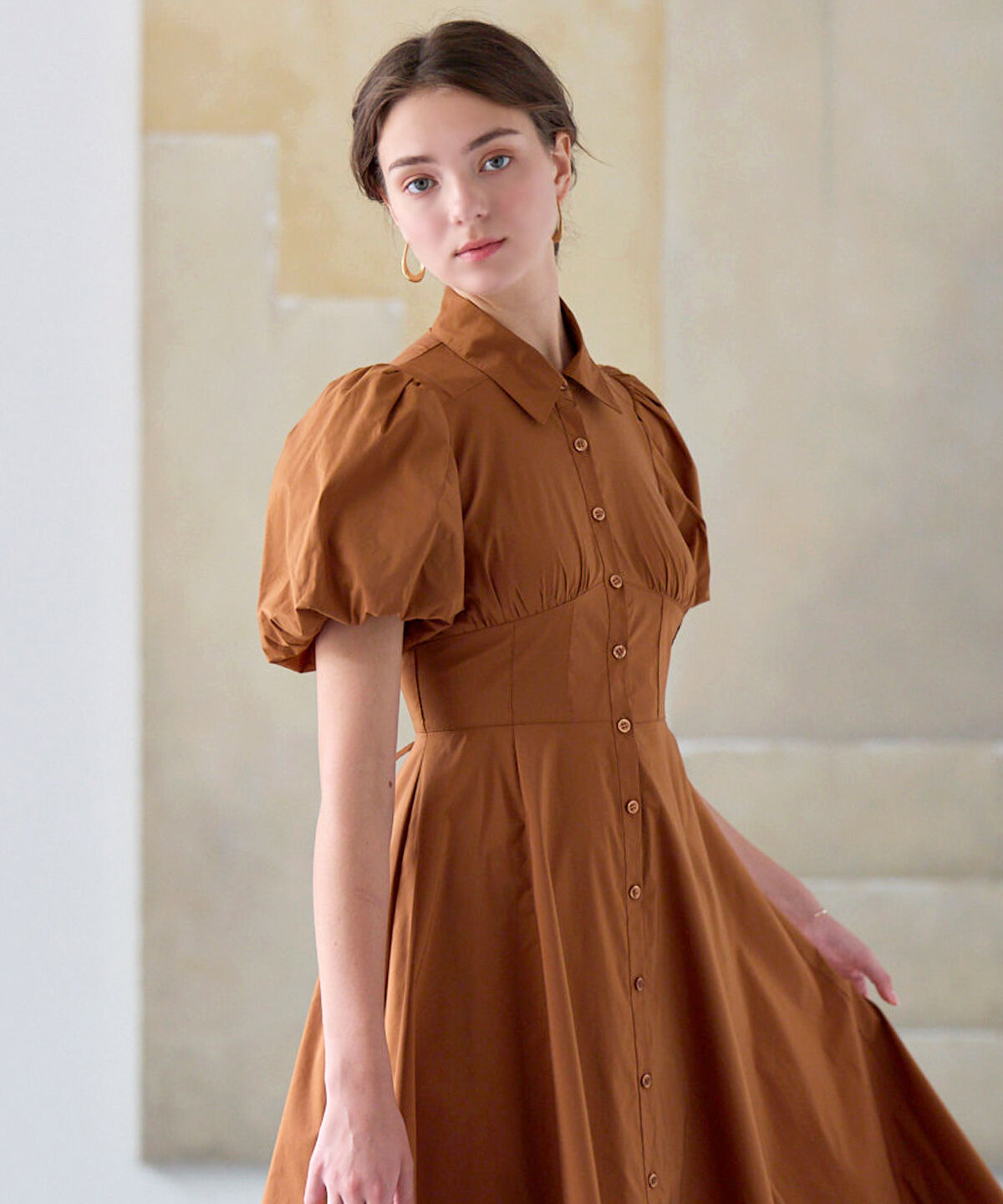 アンドクチュール「コルセットシャツワンピース」|ワンピース|