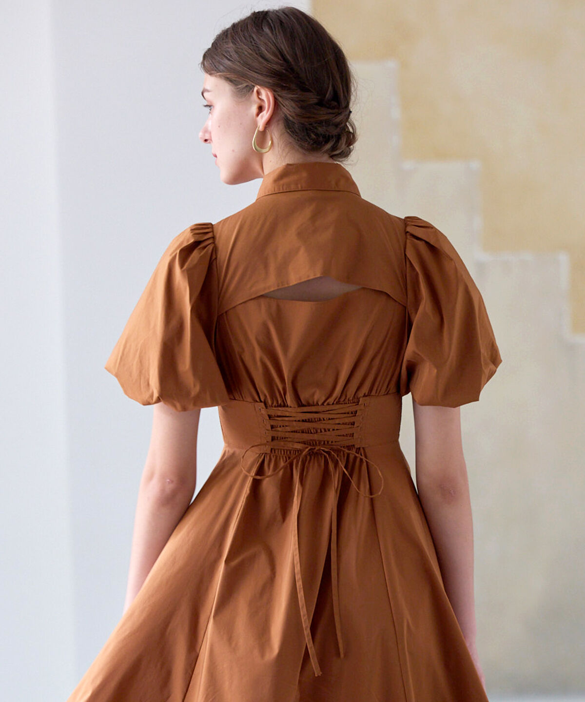 アンドクチュール「コルセットシャツワンピース」|ワンピース|