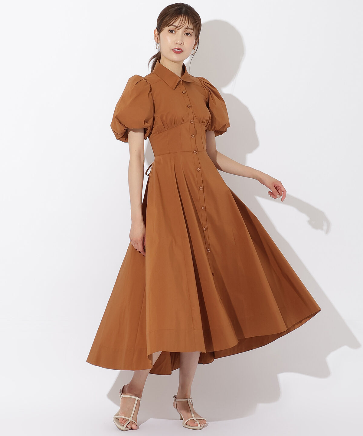 アンドクチュール「コルセットシャツワンピース」|ワンピース|