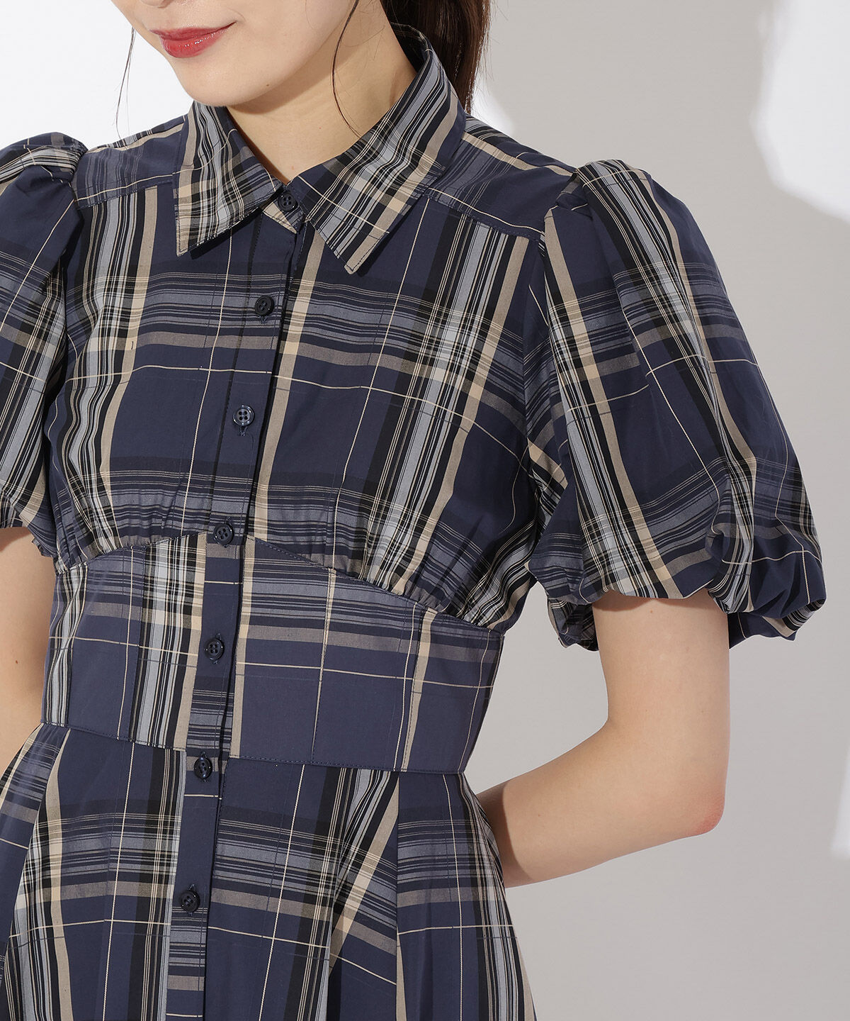 アンドクチュール「コルセットシャツワンピース」|ワンピース|