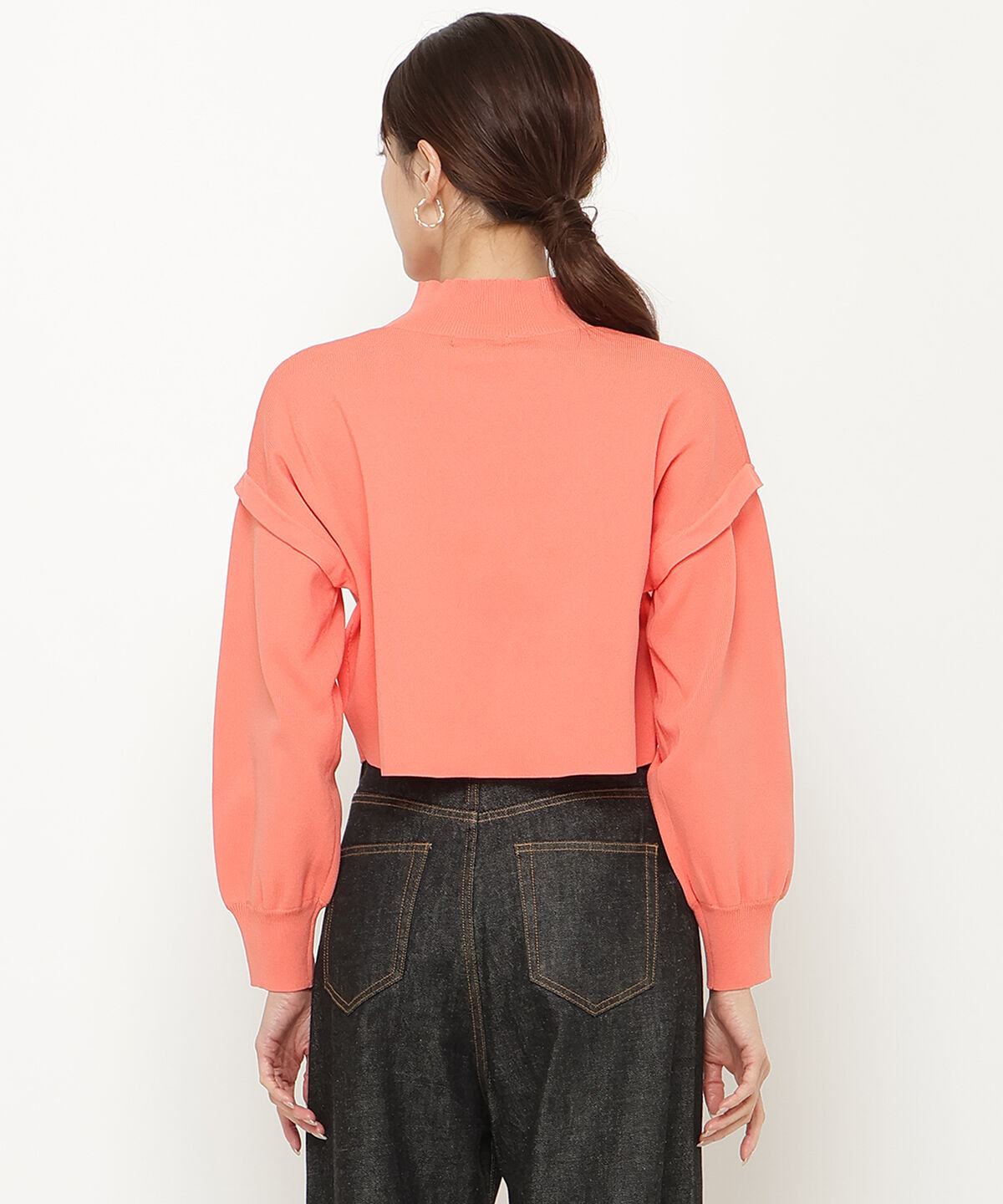 アンドクチュール「セパレートスリーブクロップドプルオーバー」|ニット・セーター|