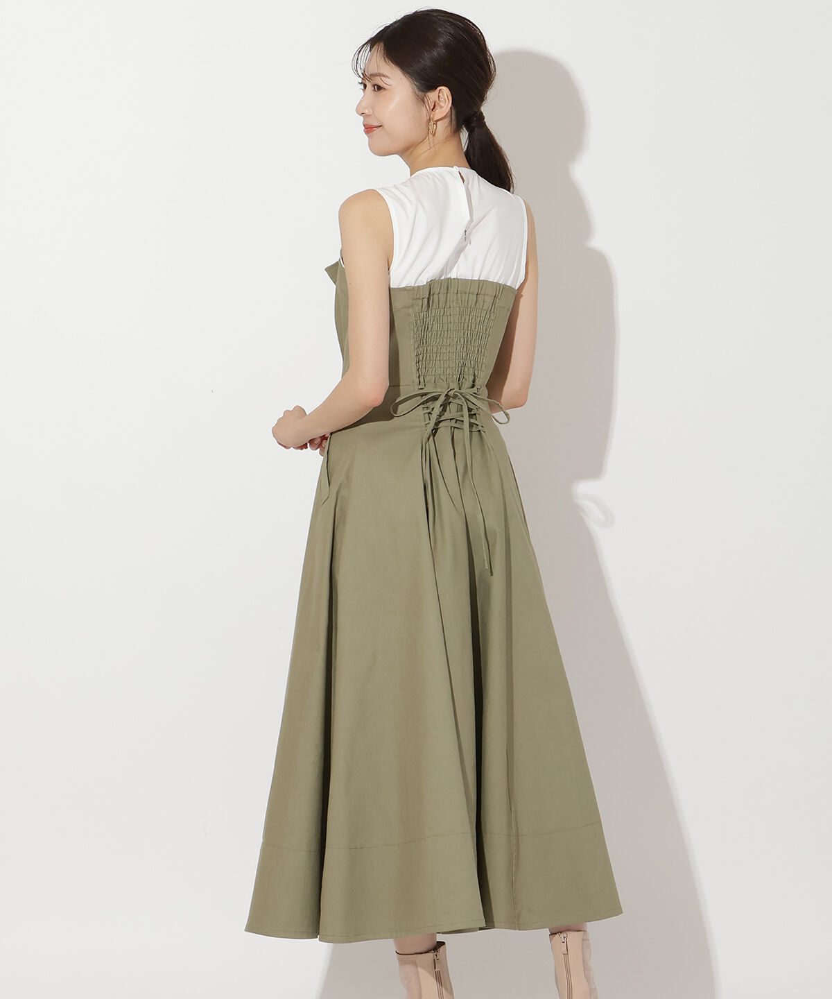 アンドクチュール「デニム切替トレンチワンピース」|ワンピース|