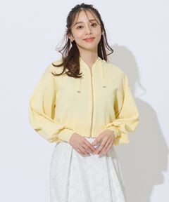 アンドクチュール「クロップドニットフーディー」|パーカー|