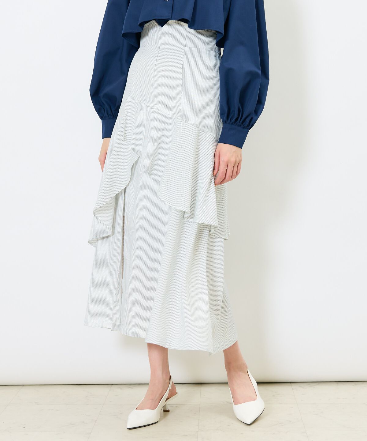 アンドクチュール「レイヤードティアードフリルスカート」|スカート|