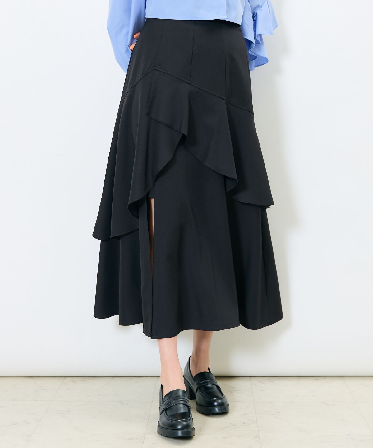 アンドクチュール「レイヤードティアードフリルスカート」|スカート|