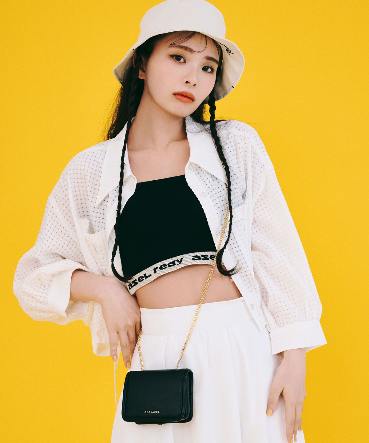 REDYAZEL「ロゴジャガード切り替えキャミソール」|キャミソール|