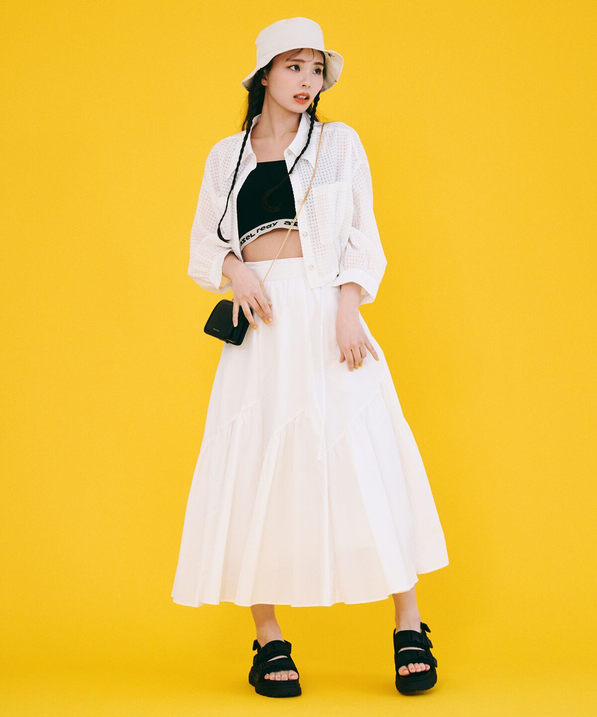 REDYAZEL「ロゴジャガード切り替えキャミソール」|キャミソール|