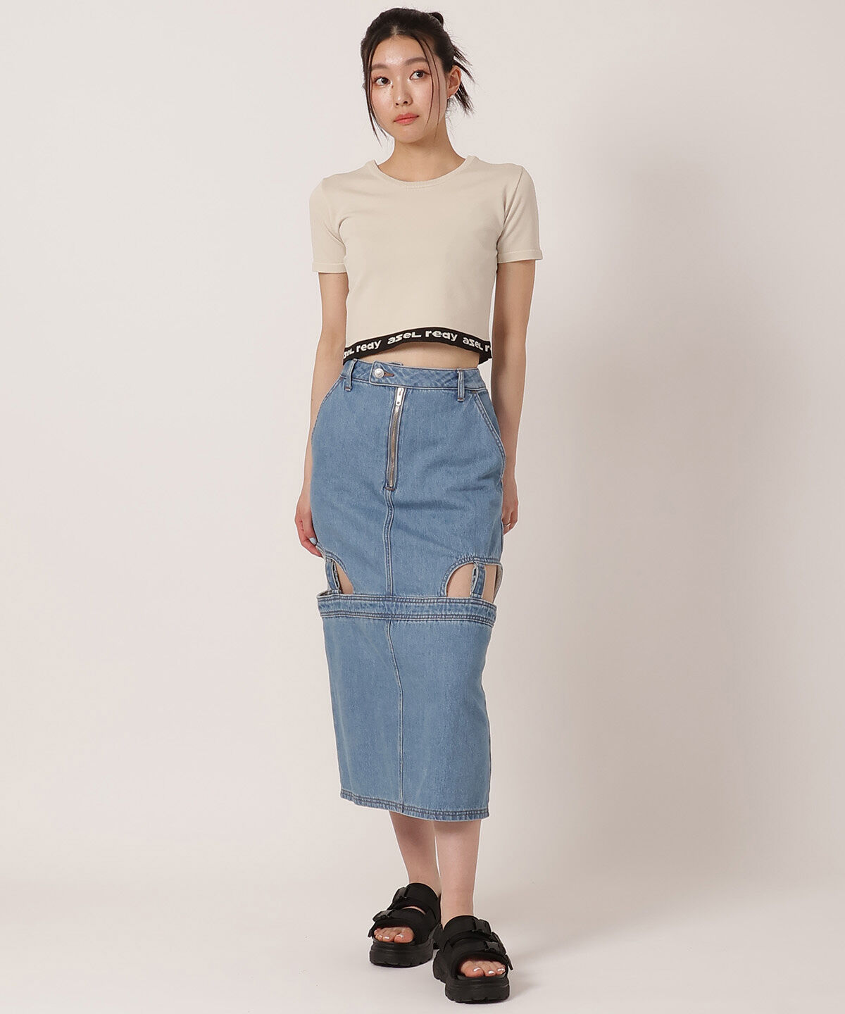 REDYAZEL「ロゴジャガード切り替えプルオーバー」|Tシャツ・カットソー|