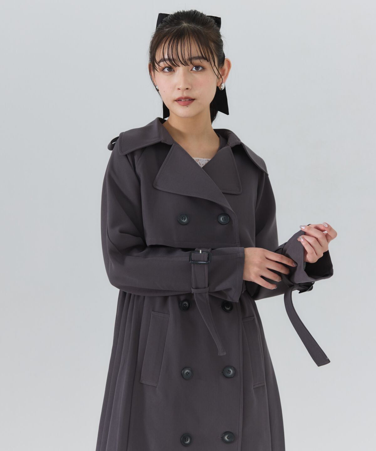 REDYAZEL「3WAYサイドプリーツトレンチコート」|トレンチコート|