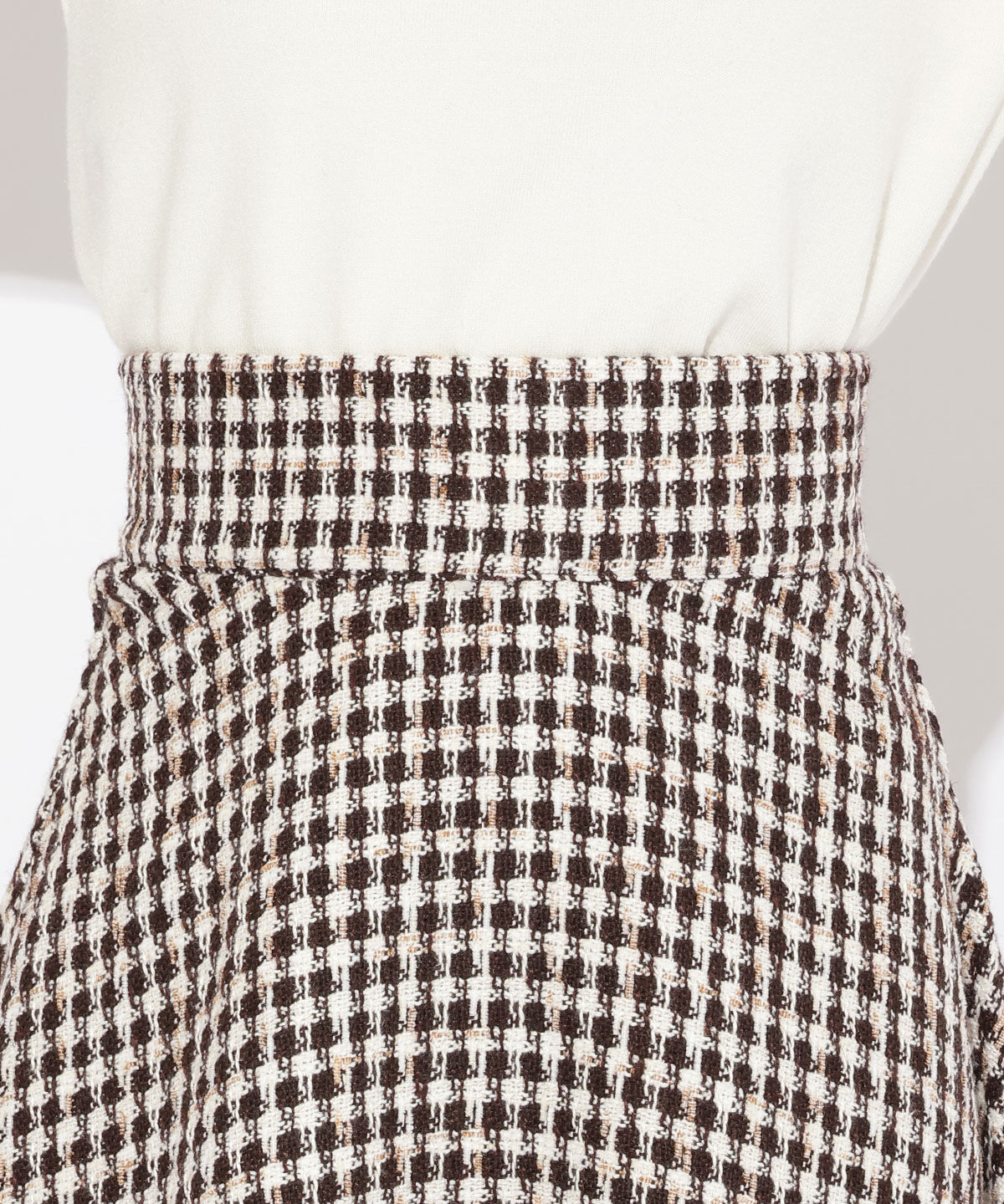 WILLSELECTION「フリンジチェックスカート」|フレア|