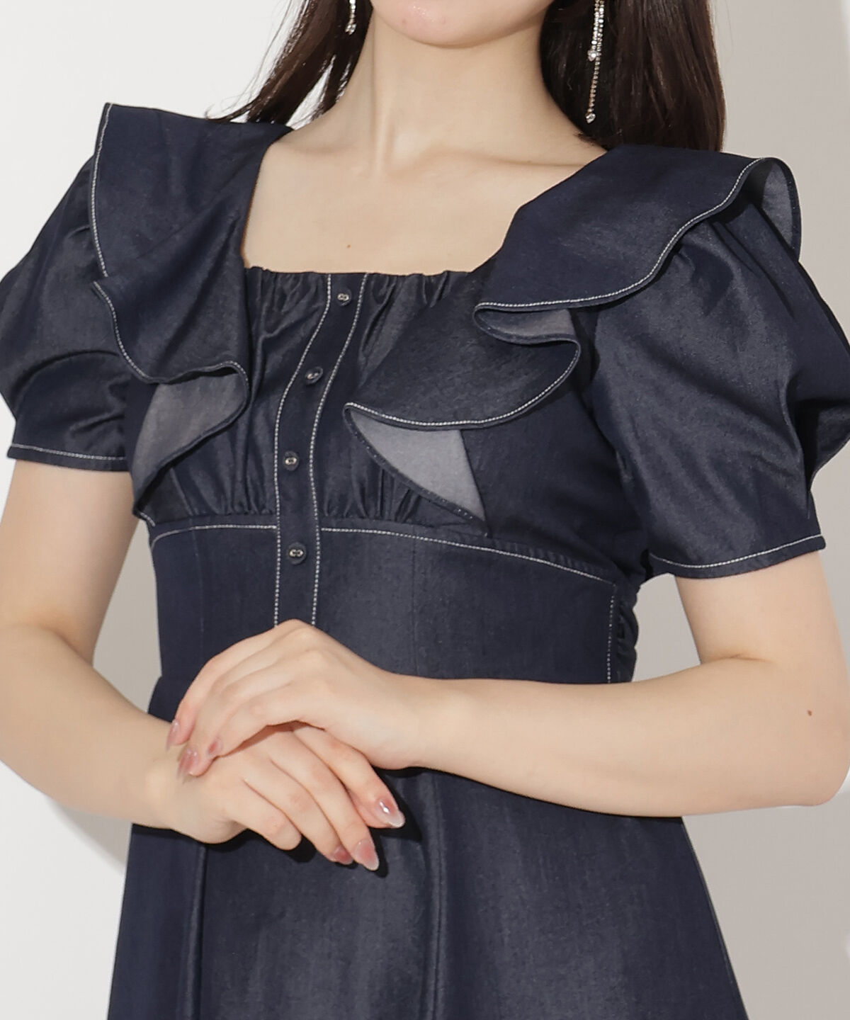 WILLSELECTION「バックリボンフリルワンピース」|ワンピース|