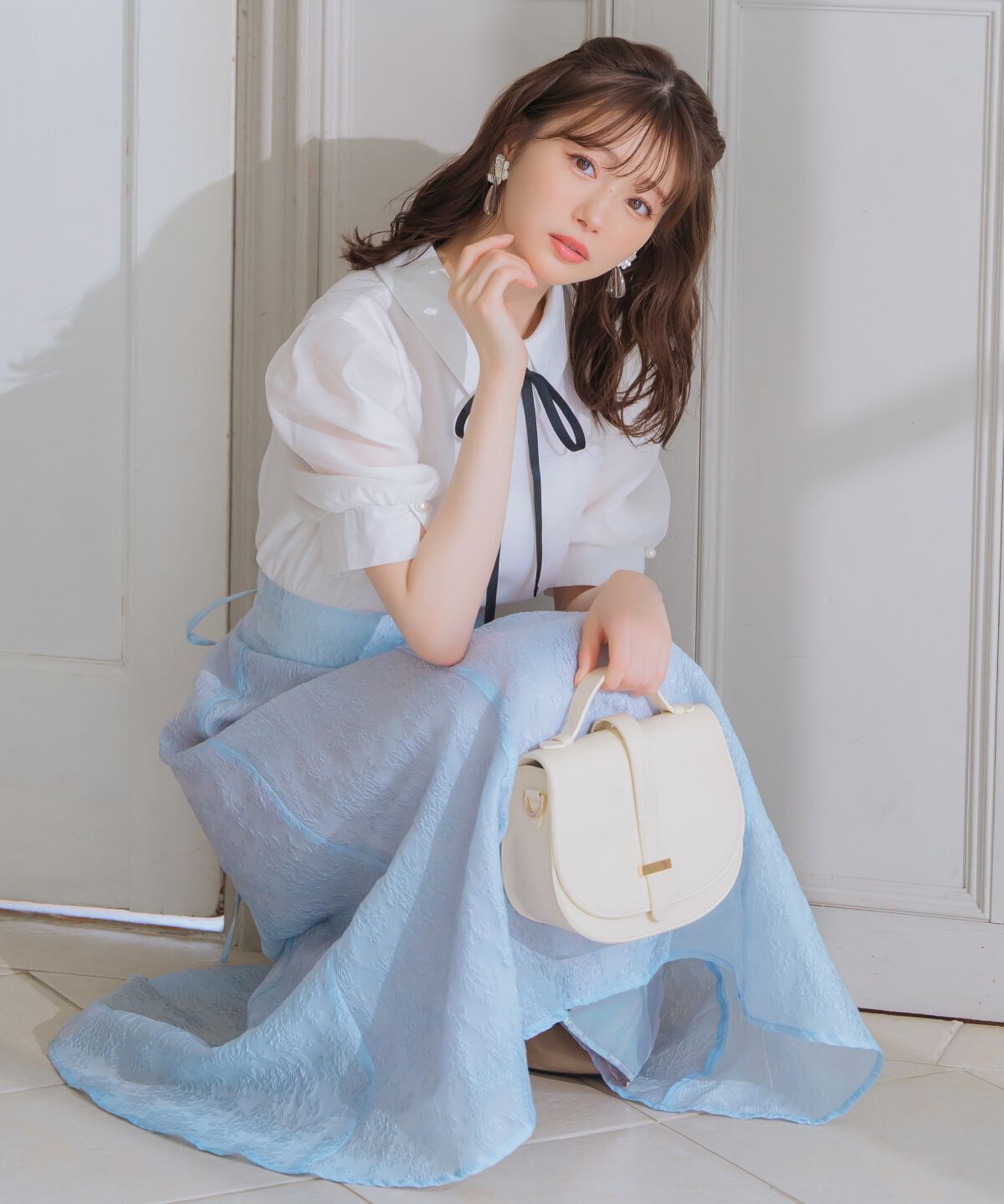 WILLSELECTION「エンボスジャガードフレアスカート」|フレア|