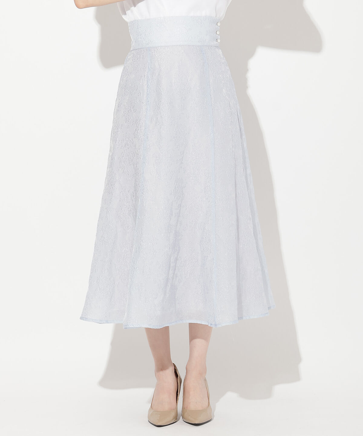 WILLSELECTION「エンボスジャガードフレアスカート」|フレア|