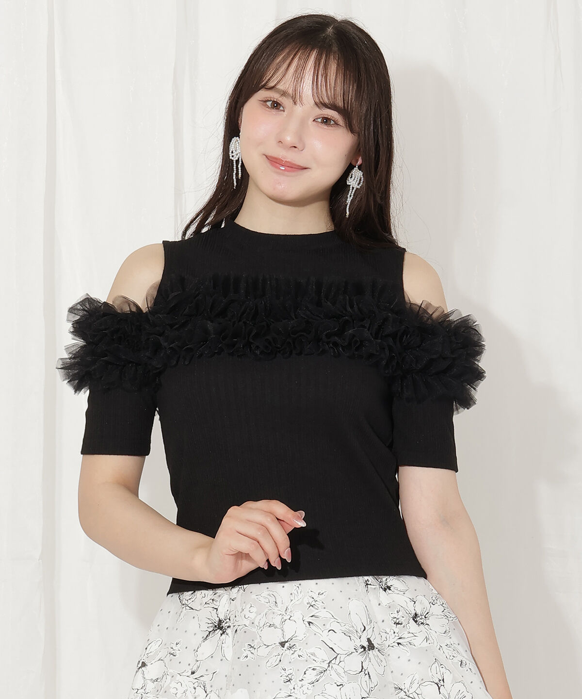 WILLSELECTION「チュールフリルテレコトップス」|Tシャツ・カットソー|