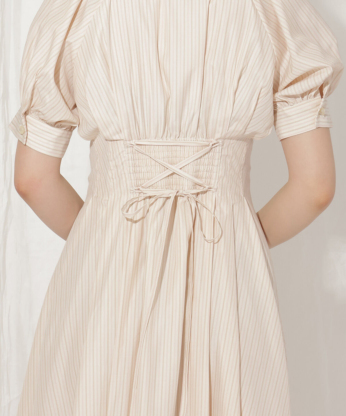 WILLSELECTION「ラグランスリーブストライプシャツワンピース」|ワンピース|