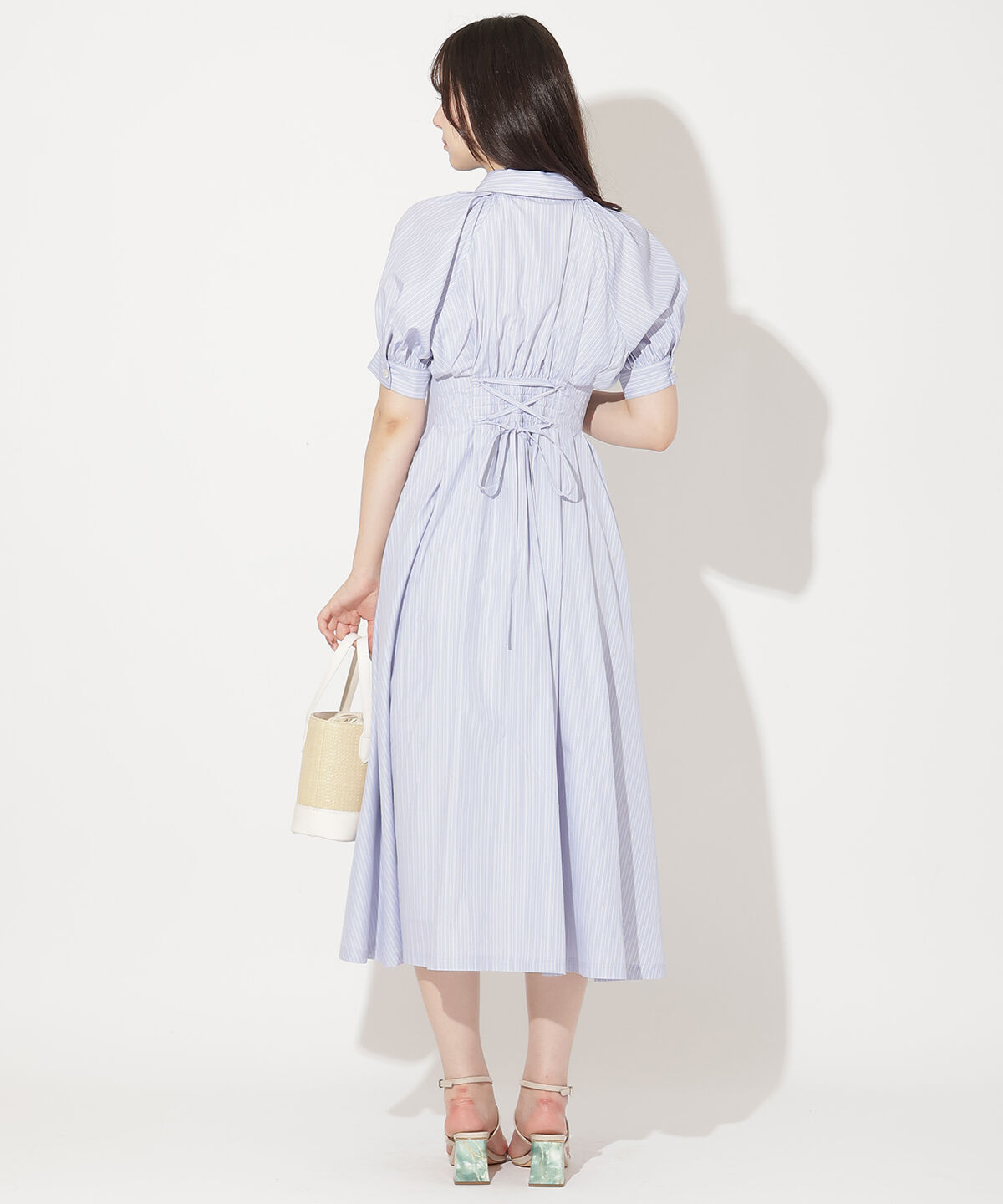 WILLSELECTION「ラグランスリーブストライプシャツワンピース」|ワンピース|