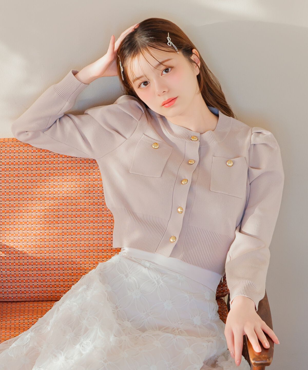 WILLSELECTION「ポケットデザインタックスリーブカーディガン」|カーディガン|