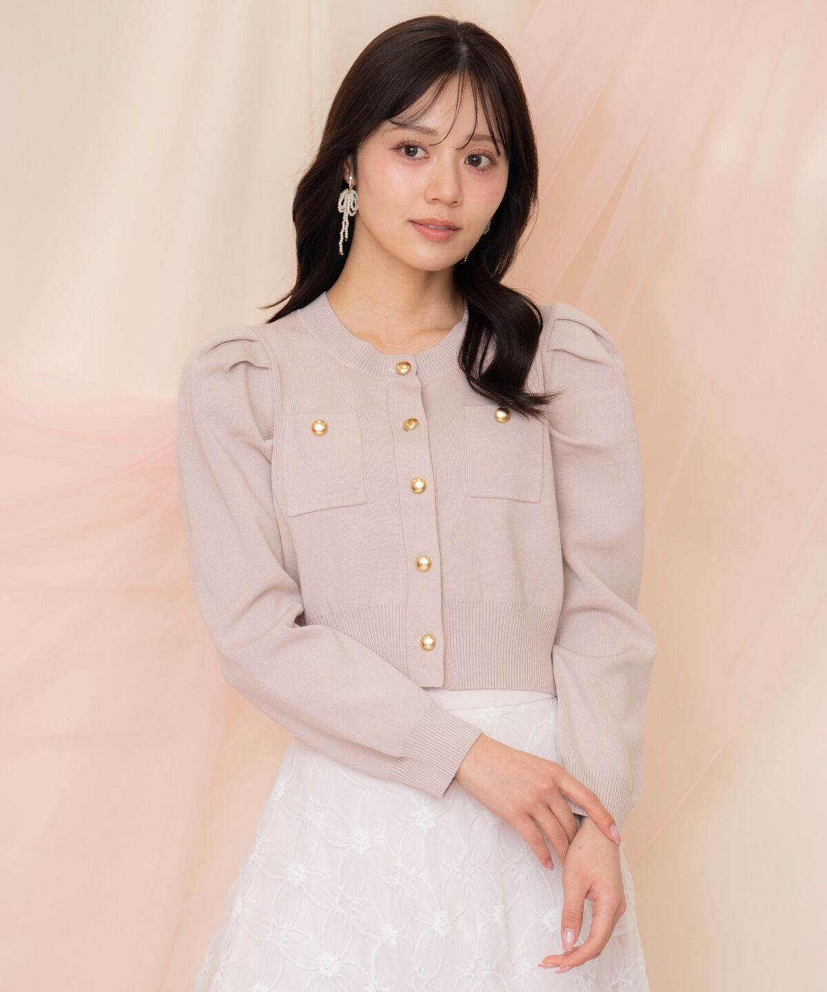 WILLSELECTION「ポケットデザインタックスリーブカーディガン」|カーディガン|