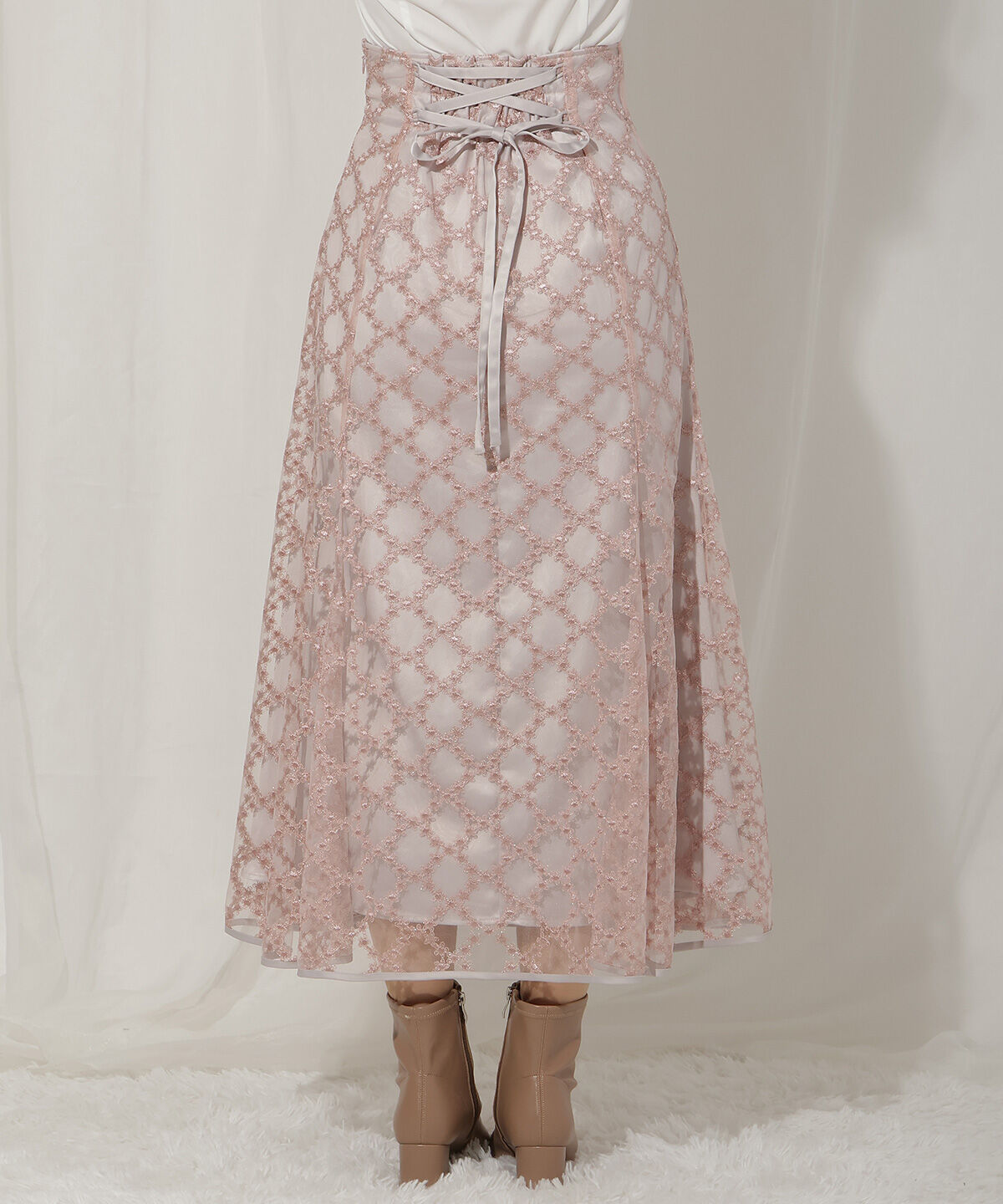 WILLSELECTION「エンブロイダリーチュールソフトマーメイドスカート」|フレア|