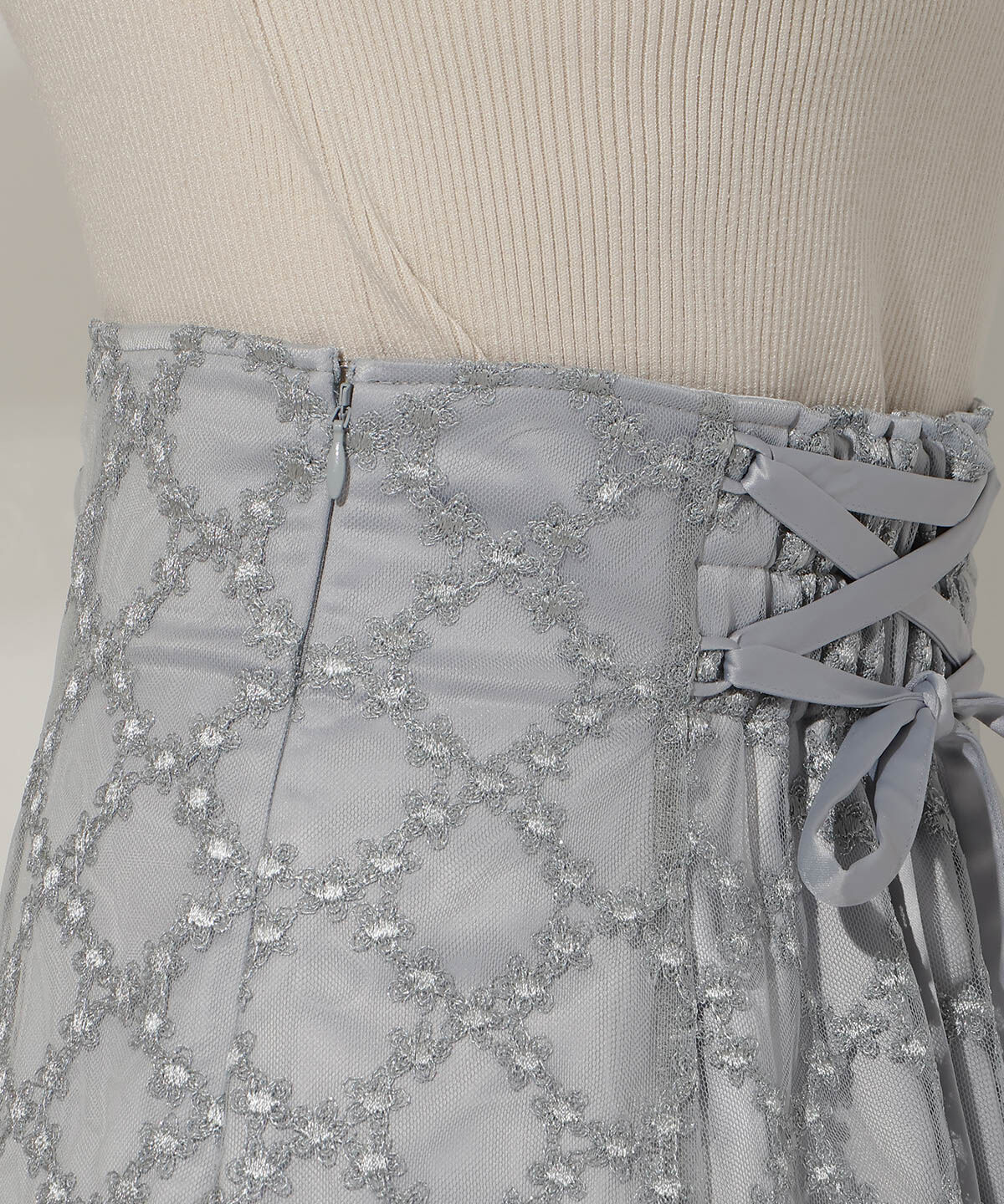 WILLSELECTION「エンブロイダリーチュールソフトマーメイドスカート」|フレア|