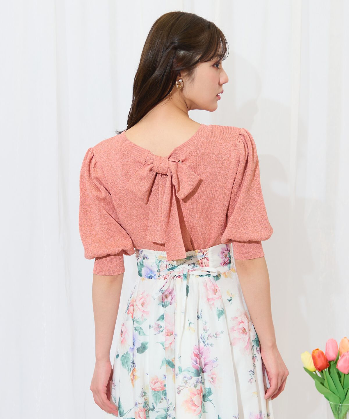 WILLSELECTION「2WAYリボンラメニットプルオーバー」|ニット・セーター|